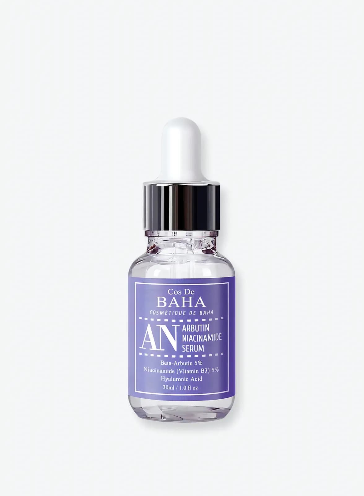 Cos De BAHA Arbutin Niacinamide Serum 30ml bottle packaging
