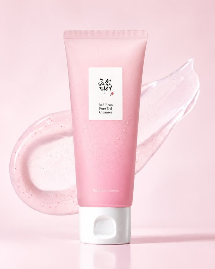 Lightweight gel texture fresh skin close-up