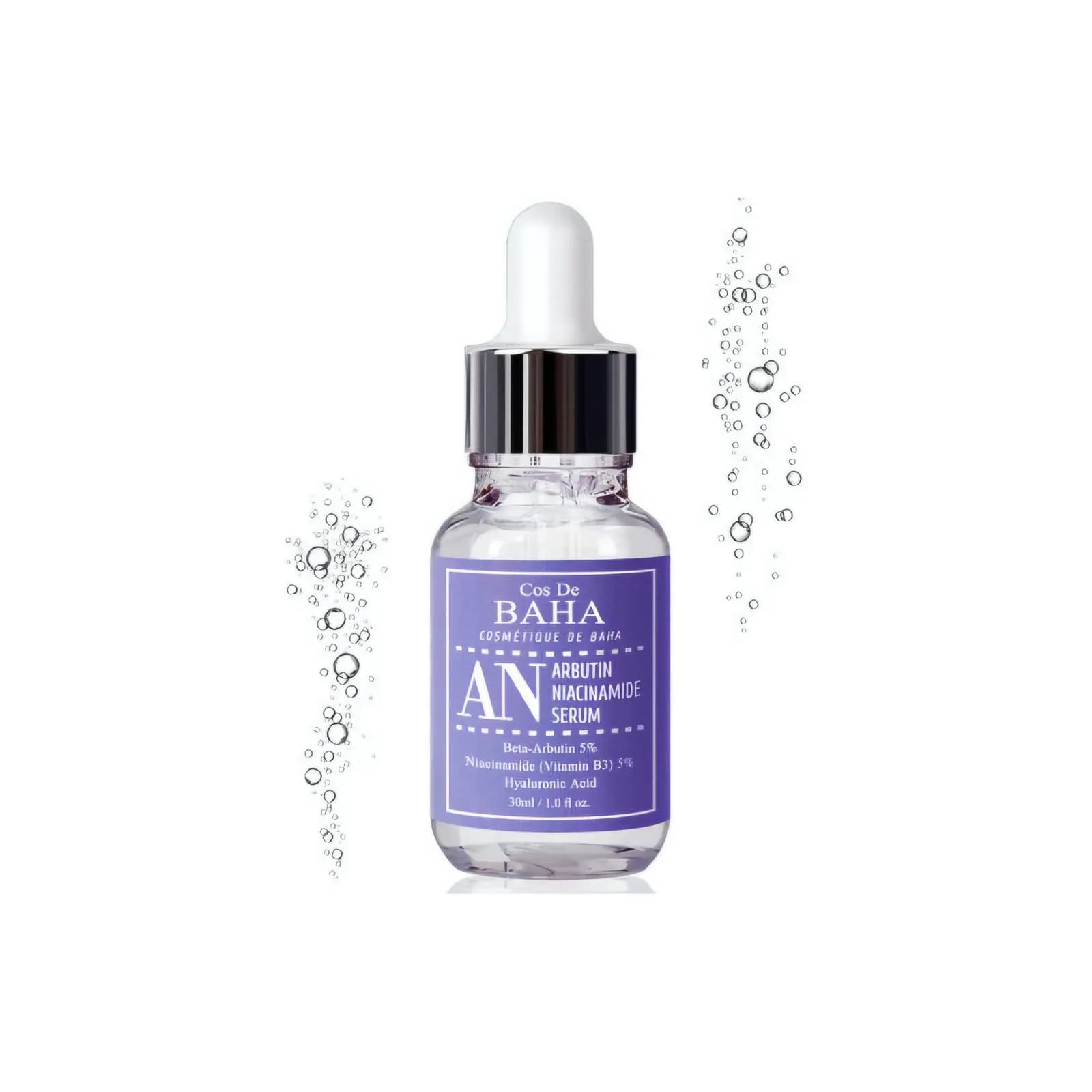 Cos De BAHA serum texture and dropper application close-up