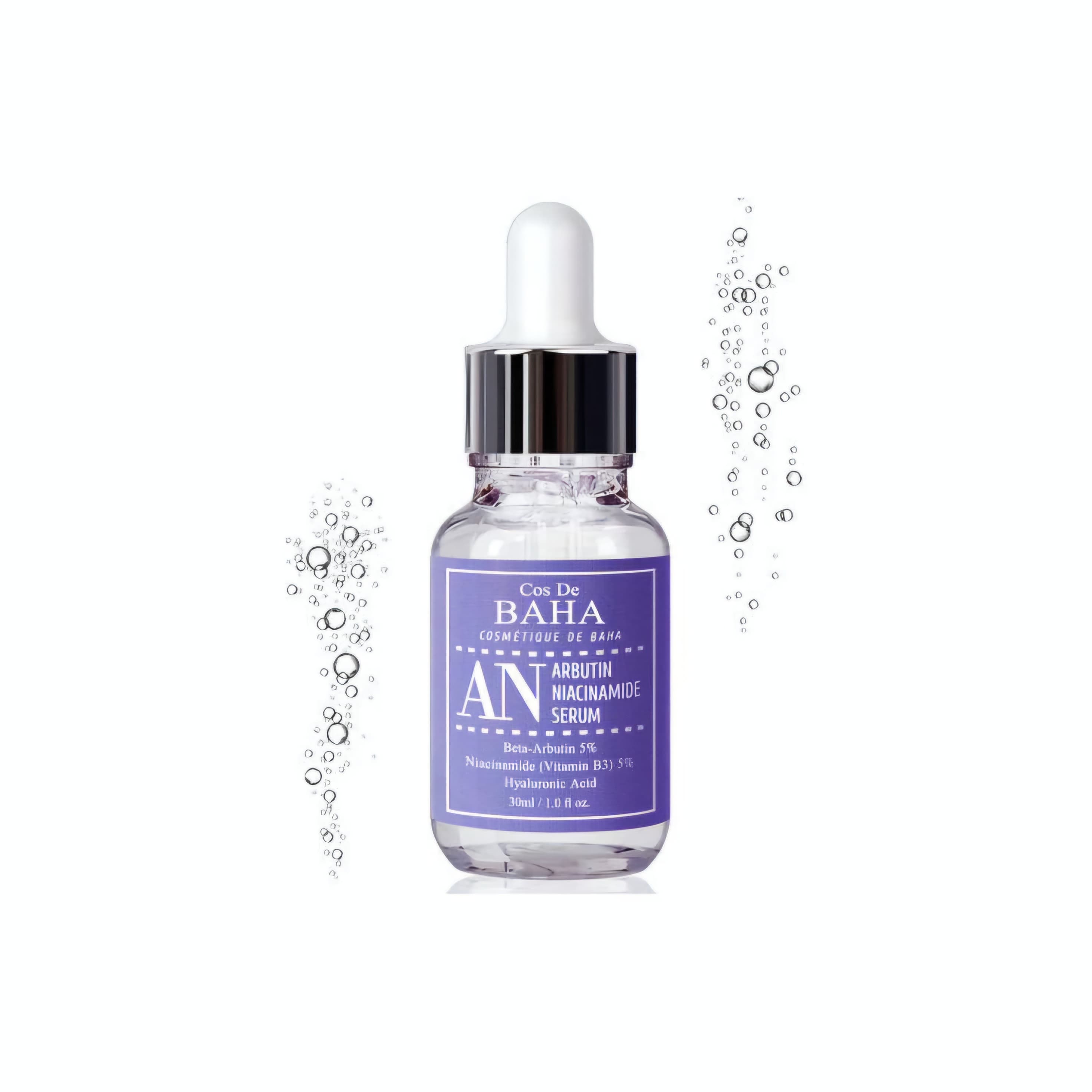 Cos De BAHA serum texture and dropper application close-up