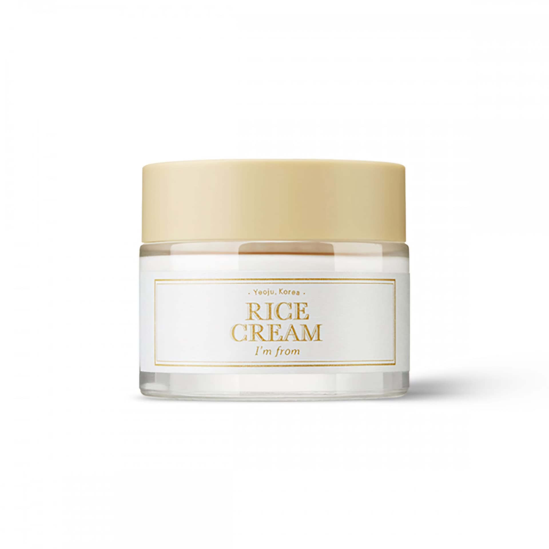 Rice cream texture rich moisturizing close-up