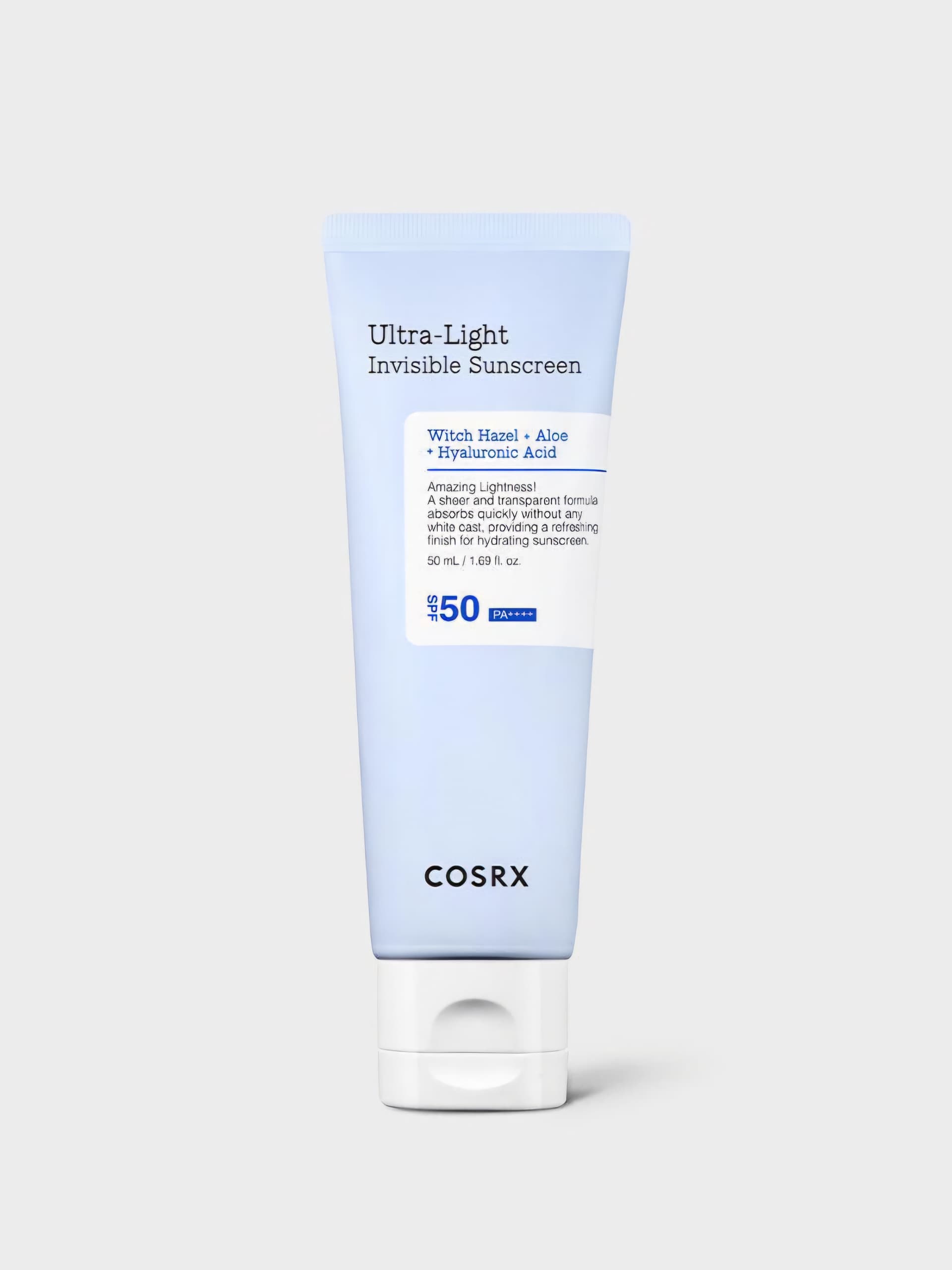 COSRX Ultra Light Invisible Sunscreen SPF50 50ml packaging